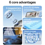 Yesido KM28 5 inch LCD Screen 2.4G WiFi Baby Monitor Care Camera, Plug: UK Plug - Image 3