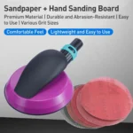 Manual Round Dust Extraction Polishing Hand Grinding Board with Sandpaper Set - Image 5