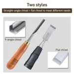 RUITOOL Knockable Through Handle Woodworking Chisel Slotting Chisel Carving Tool - Image 4