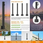 String Hanging Light Poles Fence Light Hanger With Clip Holder Hook for Outdoor Courtyard Garden - Image 7