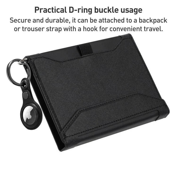EDA008567601A_1.webp Multifunctional RFID Blocking Passport Book with Long Lanyard - Image 2