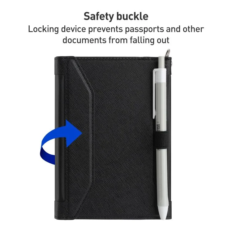 EDA008567601A_4.webp Multifunctional RFID Blocking Passport Book with Long Lanyard - Image 5