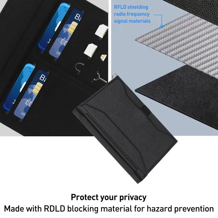 EDA008567601A_5.webp Multifunctional RFID Blocking Passport Book with Long Lanyard - Image 6