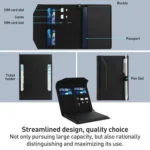 Multifunctional RFID Blocking Passport Book with Long Lanyard - Image 8