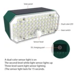 N776B Solar LED High Power Dual Color Sensor Wall Light - Image 3