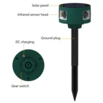 N911S Outdoor Solar Ultrasonic Animal Repellent - Image 2