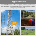 N911U Outdoor 360 Degree Sensor Sound and Light Alarm Animal Repeller - Image 7