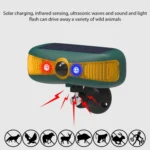 N911Y Outdoor Sound and Light Alarm Solar Powered High Frequency Ultrasonic Animal Repellent - Image 5