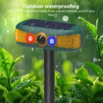N911Y Outdoor Sound and Light Alarm Solar Powered High Frequency Ultrasonic Animal Repellent - Image 7