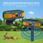 N911Y Outdoor Sound and Light Alarm Solar Powered High Frequency Ultrasonic Animal Repellent - Image 8