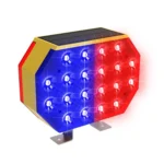 C1A Solar Double Sided LED Strobe Road Warning Light