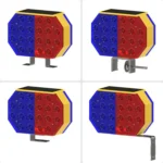 C1A Solar Double Sided LED Strobe Road Warning Light - Image 2