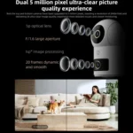 Original Xiaomi Mijia Smart Camera 4 Dual Lens PTZ 360 Degree AI Detection 5MP WiFi 6 Home Security Mi Home APP Camera - Image 4