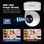 SriHome SH064 8MP HD Two-way Video Mini Camera Supports Night Vision - Image 3