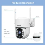SriHome DH005 4MP 2K Low Power Consumption Wireless Security Camera System with Solar Panel - Image 15