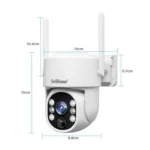 SriHome DH005 4MP 2K Low Power Consumption Wireless Security Camera System with Solar Panel - Image 4