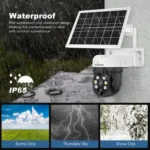 SriHome DH006 4MP 2K Low Power Consumption Wireless Security Camera System with Solar Panel - Image 11