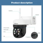 SriHome DH006 4MP 2K Low Power Consumption Wireless Security Camera System with Solar Panel - Image 15