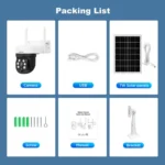 SriHome DH006 4MP 2K Low Power Consumption Wireless Security Camera System with Solar Panel - Image 16