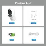 SriHome DH008 4MP 2K Low Power Consumption Wireless Security Camera System - Image 14