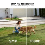 Srihome SH037 5MP Outdoor Waterproof Security HD Camera, Supports Two-Way Audio and Color Night Vision - Image 4