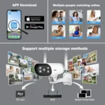 Srihome SH037 5MP Outdoor Waterproof Security HD Camera, Supports Two-Way Audio and Color Night Vision - Image 9