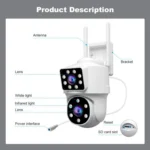 Srihome SH063 4MP Dual Lens Panoramic Surveillance HD Camera - Image 13