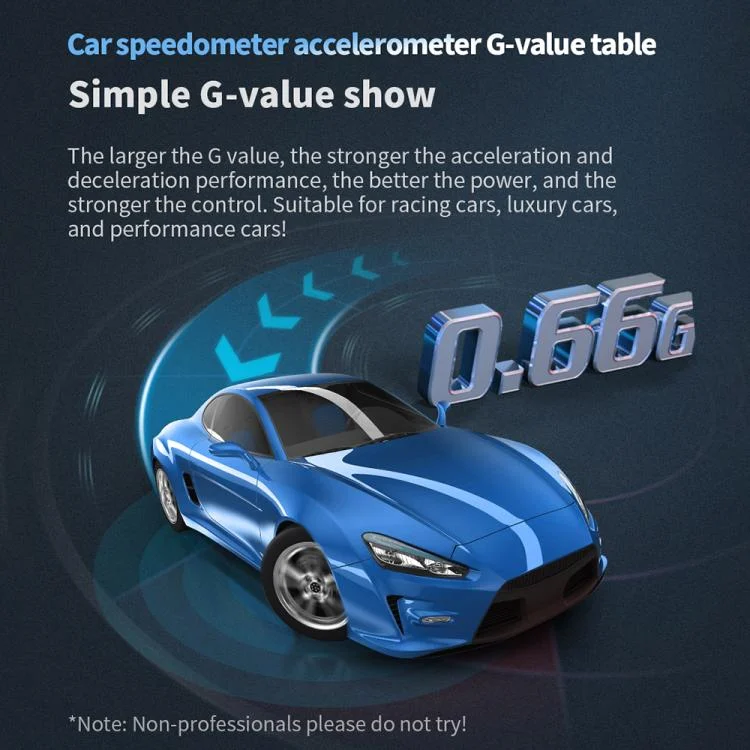 EDA008614801A_10.webp P26 Car HUD Head-Up Display Multi-function LCD OBD Smart Gauge Slope Meter Accelerometer - Image 11