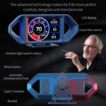 P26 Car HUD Head-Up Display Multi-function LCD OBD Smart Gauge Slope Meter Accelerometer - Image 5