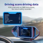 P26 Car HUD Head-Up Display Multi-function LCD OBD Smart Gauge Slope Meter Accelerometer - Image 7