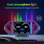 P26 Car HUD Head-Up Display Multi-function LCD OBD Smart Gauge Slope Meter Accelerometer - Image 8