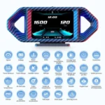 P26 Car HUD Head-Up Display Multi-function LCD OBD Smart Gauge Slope Meter Accelerometer - Image 10