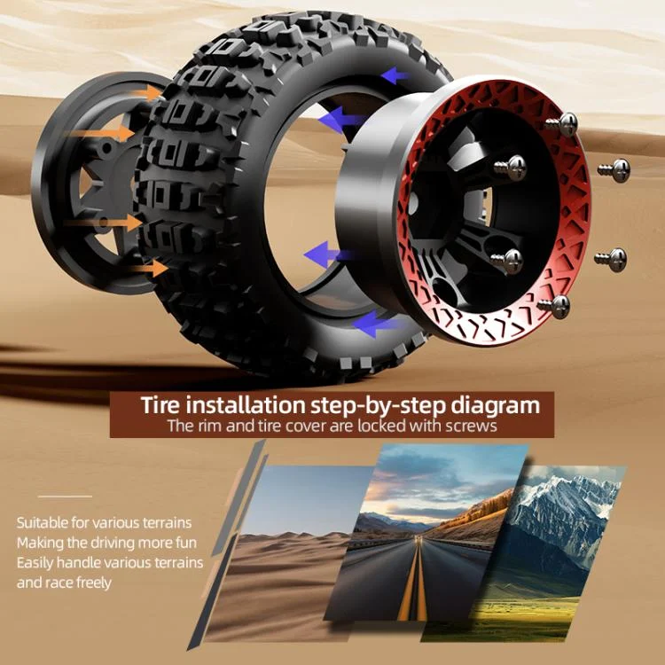 EDA008619201A_6.webp JJR/C C8820 1:18 4WD Carbon Brush Short Truck Off-road Remote Control Car - Image 7
