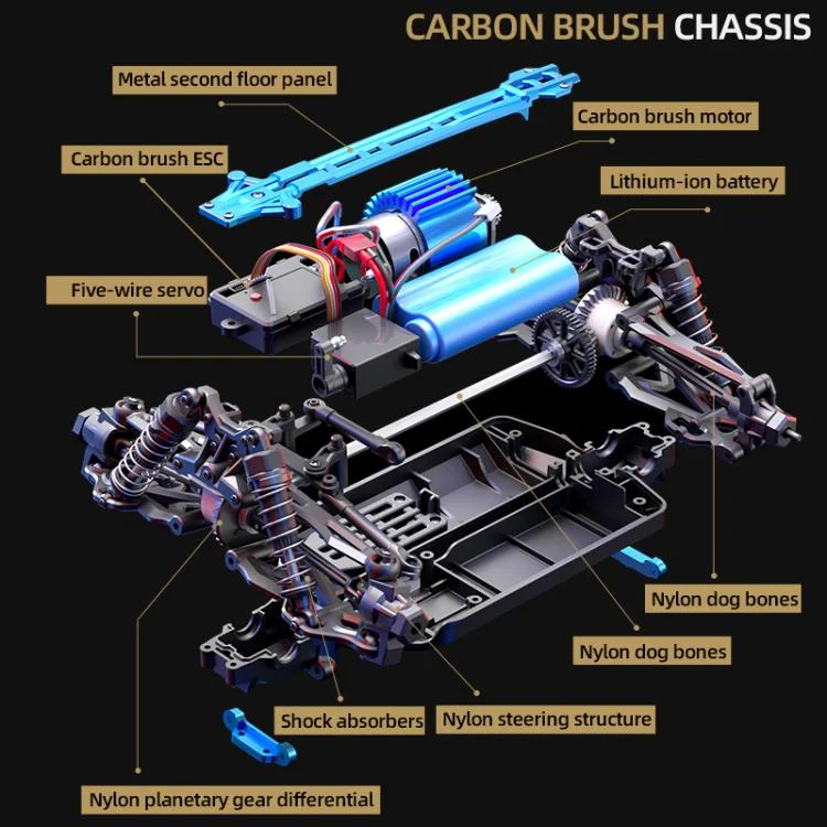 EDA008619601A_3.webp JJR/C C8821 Carbon Brush Four-wheel Drive High Speed Off-road Remote Control Car - Image 4