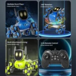 JJR/C Q200 Small Eight-wheeled Multi-function Remote Control Robot Dog with RC Watch - Image 5