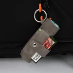 Portable Retro Pattern Electronic Cigarette and Cigarette Leather Case with Hook - Image 4