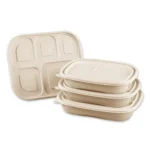 Disposable Food Delivery Lunch Box Containers with Lid - Image 2