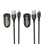 hoco Z62 Energy QC3.0 18W USB-A Single Port Car Charger Set with USB to Micro USB Cable  – Qty: 5 Units - Image 2