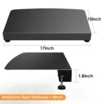 Clip-on Corner Table Panel Connector L-shaped Desk Platform Stainless Steel Extender - Image 2