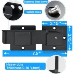 Heavy Duty Metal Door Latch with Padlock Hole Flip Door Lock for Wooden Doors - Image 2