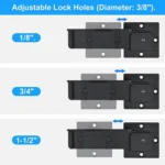Heavy Duty Metal Door Latch with Padlock Hole Flip Door Lock for Wooden Doors - Image 3