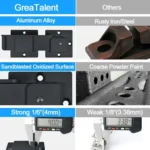 Heavy Duty Metal Door Latch with Padlock Hole Flip Door Lock for Wooden Doors - Image 4