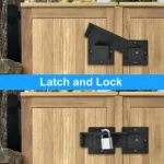 Heavy Duty Metal Door Latch with Padlock Hole Flip Door Lock for Wooden Doors - Image 6