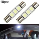 10pcs ST6-5050-3SMD 29mm B6 LED Car Make-up Mirror Light Reading Lamp