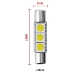 10pcs ST6-5050-3SMD 29mm B6 LED Car Make-up Mirror Light Reading Lamp - Image 4