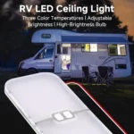 12-30V RV Light 3-Color Temperature Rotary Button Dimming Roof Light - Image 3