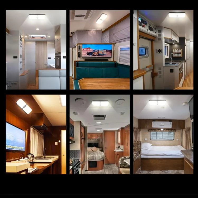 EDA008663101A_6.webp 12-30V RV Light 3-Color Temperature Rotary Button Dimming Roof Light - Image 7