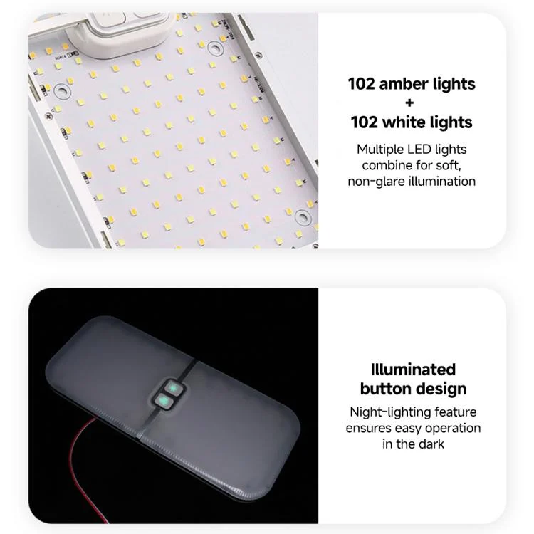 EDA008663101A_7.webp 12-30V RV Light 3-Color Temperature Rotary Button Dimming Roof Light - Image 8