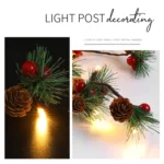Christmas Pine Needles Colorful Light Pine Cone Upgrade Style String Lamp  Length: 2m - Image 3