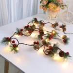 Christmas Pine Needles Colorful Light Pine Cone Upgrade Style String Lamp  Length: 2m - Image 5